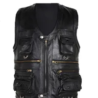 Men's leather vest F1180