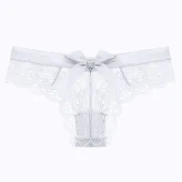 Ladies lace thong with bow P1074
