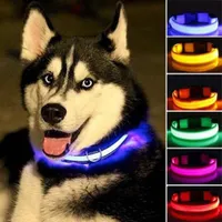 Guler luminos din nylon pentru câini