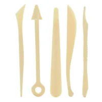 Set of plastic tools for making from modeling 5 pieces - beige color Iniobong