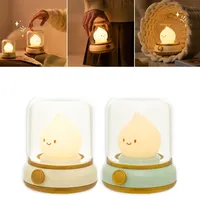 Lampe de nuit mignonne en forme de flamme