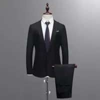 Men's slim fit button down suit in a clean blazer and blazer hoodie. 4D26