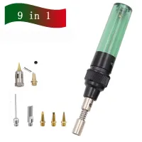 4 IN 1 Gas Soldering Gun Gas Torch Gun Portable Wireless Heating Tool Electric Torch for Baseplate Welding
