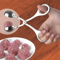 Stainless steel tool for making meat balls