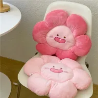 Růžový roztomilý polštář ve tvaru kytice s obličejem - více variant provedení, plyšový materiál