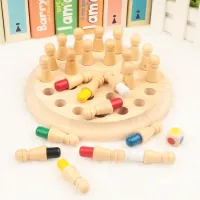 Modern gyerekek stílusos fa montesorri memória játék színes design