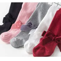 Girls Modern Newborn Tights with Bonnie Bow