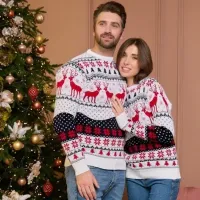 Christmas sweater for couples - loose and comfortable for women and men