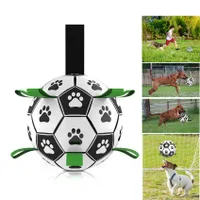Hračky pro psy Interaktivní fotbalové hračky pro domácí mazlíčky s úchytnými kartami Psí venkovní trénink Fotbalový mazlíček Kousací žvýkací míče pro psí příslušenství