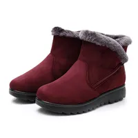 Women's winter boots with zipper and fur - 3 colours
