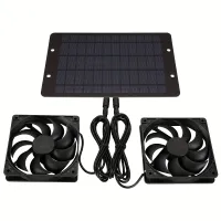1 package - Solar fan 10W, dual fan 12V