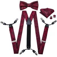 Men's suspenders, bow tie and handkerchief T1177