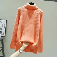 High collar sweater for women in autumn/winter, free, knitted and fashionable