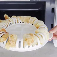 Holder for homemade chips in microwave