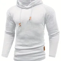 Men's knitted hoodie, casual style, suitable for autumn and winter