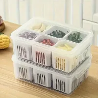 Set practic de depozitare din plastic pentru frigider - pentru fructe, legume și alte alimente