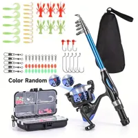 Light Telescopic fishing rod and winch - Complete set with bag - Ideal for young and early fishermen