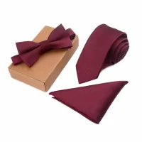 Gusleson Men's Style Set _BAR_ Tie, Bow Tie, Handkerchief _BAR_