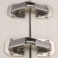 10 pcs hidden hinges for cabinets, top mounting, hidden hinges for kitchen cabinets without frame with screws