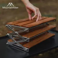 Portable three-level camping stand, picnics and barbecue