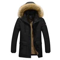 Herren-Winter-Parka / Jacke mit Fell an der Kapuze