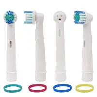 Set of universal replacement heads for electric toothbrush