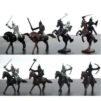 Figurine cavaleri - dimensiune 8 cm - set de 28 de bucăți