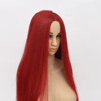 Synthetic wig - red