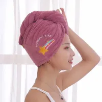 Ręcznik Ladies Girls Charming Microfiber Shower Cap Towel Bathing Caps for Women Dry Hair Cap Quick Drying Soft for Lady Turban Head