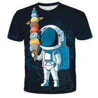 Bărbaţi T-shirt cu imprimare astronaut