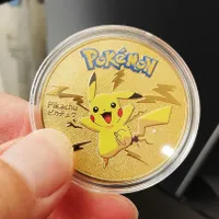 Monedă colecționabilă placată cu aur cu Pokémon