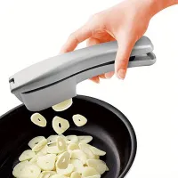 Multifunctional garlic press and slicer