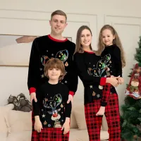 Pijamale de familie de Crăciun cu imprimeu de cerb - seturi de pijamale asortate pentru părinți și copii