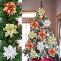 Sparkling Christmas decoration - poinsettia