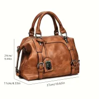Ladies retro bag with removable strap, zipper Elegant and practical bag for work and travel
