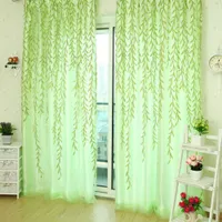 Fine transparent embroidered curtain