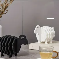 Original silicone sheep coaster against slide