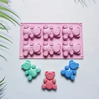 Chocolate form with cute teddy bears - 3D silicone form with 6 motifs