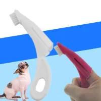 Finger grips with toothbrush for dogs