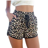 Pantaloni scurți de vară sexy pentru femei cu model de leopard