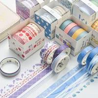 Modern decorative trendy self-adhesive tapes with luxury design for beauty workbooks 5 pcs