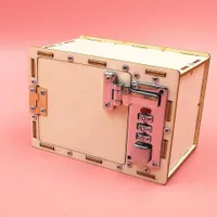 Practical wooden cash box with password