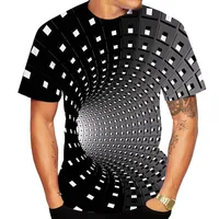 Men's T-shirt with 3D geometrical graphic theme