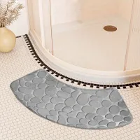 Bathroom mat tiles - rounded corners, soft, anti-slip, fast-drying, absorb water, for household use, bathroom, bath mat, bathroom accessories, bathroom decorations