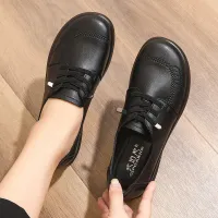 Women's lace boots with anti-slip sole, lazy and comfortable