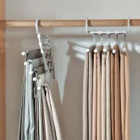Practical foldable hanger for easy trouser organisation - more colours Orisanla