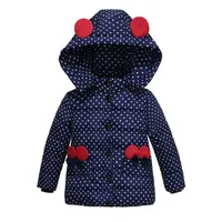 Chaqueta de invierno de lujo para niña con lunares - 5 colores