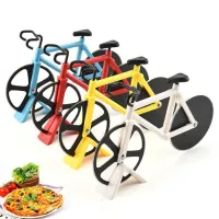 Bicycle-shaped pizza cutter