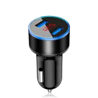 USB car charger with LED display