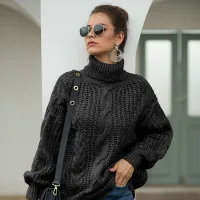 Women's autumn sweater with turtleneck